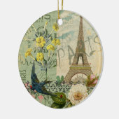 パリフランストラベルヴィンテージアンティークアー絵画トズ セラミックオーナメント (左)