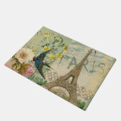 パリフランストラベルヴィンテージアンティークアー絵画トズ ドアマット (アングル)