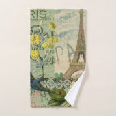 パリフランストラベルヴィンテージアンティークアー絵画トズ バスタオルセット (ハンドタオル)