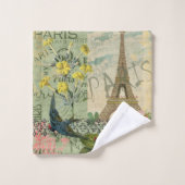 パリフランストラベルヴィンテージアンティークアー絵画トズ バスタオルセット (ウォッシュタオル)