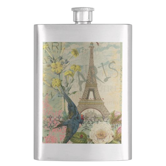 パリフランストラベルヴィンテージアンティークアー絵画トズ フラスク (正面)