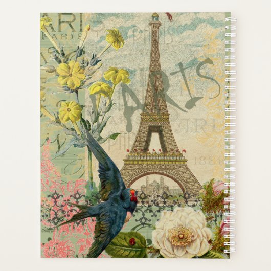 パリフランストラベルヴィンテージアンティークアー絵画トズ プランナー手帳 (裏面)