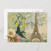 パリフランストラベルヴィンテージアンティークアー絵画トズ ポストカード (正面/裏面)