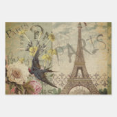 パリフランストラベルヴィンテージアンティークアー絵画トズ ラッピングペーパーシート (正面3)