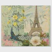 パリフランストラベルヴィンテージアンティークアー絵画トズ ラッピングペーパー (フラット)