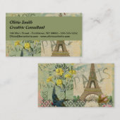 パリフランストラベルヴィンテージアンティークアー絵画トズ 名刺 (正面/裏面)