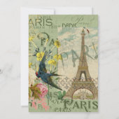 パリフランストラベルヴィンテージアンティークアー絵画トズ 招待状 (裏面)