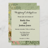 パリフランストラベルヴィンテージアンティークアー絵画トズ 招待状 (正面/裏面)