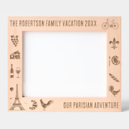 パリフランスファミリーバカパーソナライズされたンス10x8 レーザー彫刻フレーム