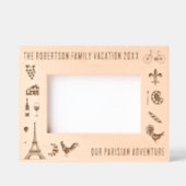 パリフランスファミリーバカパーソナライズされたンス6x4 レーザー彫刻フレーム (正面)