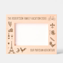 パリフランスファミリーバカパーソナライズされたンス7x5 レーザー彫刻フレーム