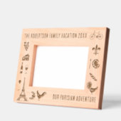 パリフランスファミリーバカパーソナライズされたンス7x5 レーザー彫刻フレーム (左)