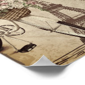 パリフランスフランスのエッフェルタワー ポスター (角)