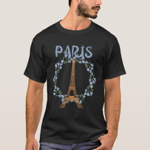 パリフランスフローラリースエッフェルタワー Tシャツ