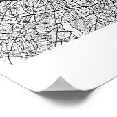 パリフランスブルーウォーター通りマップ ポスター (角)