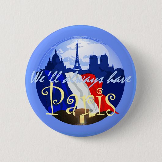 パリフランスボタン 缶バッジ (正面)
