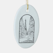 パリフランスラインスケッチ セラミックオーナメント (右)