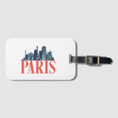 パリフランスレトロシティスカイラインヴィンテージ街並 ラゲッジタグ (正面横)