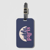 パリフランスレトロシティスカイラインヴィンテージ街並 ラゲッジタグ (正面縦)