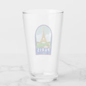 パリフランスレトロトラベルアートヴィンテージ タンブラーグラス (裏面)