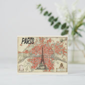 パリフランスヴィンテージエッフェルタワートラベル ポストカード (スタンド正面)