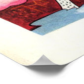 パリフランスヴィンテージカラフルの地図 ポスター (角)