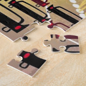 パリフランスヴィンテージトラベルレトロ観光バケーション ジグソーパズル (側面)