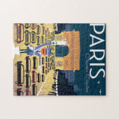 パリフランスヴィンテージトラベルレトロ観光バケーション ジグソーパズル (横)