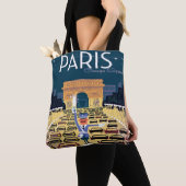 パリフランスヴィンテージトラベルレトロ観光バケーション トートバッグ (クローズアップ)