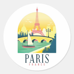 パリフランスヴィンテージトラベル ラウンドシール