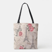 パリフランスヴィンテージパターン トートバッグ (裏面)