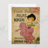 パリフランスヴィンテージフランスのカンダンサー ポストカード (正面/裏面)