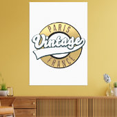 パリフランスヴィンテージロゴ キャンバスプリント (インサイチュ (リビング))