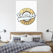 パリフランスヴィンテージロゴ キャンバスプリント (インサイチュ (寝室))