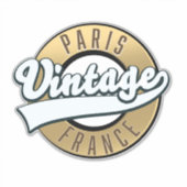 パリフランスヴィンテージロゴ シール (正面)