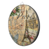 パリフランスヴィンテージ旅行カラフルアートワーク ダーツボード (正面右)