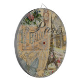 パリフランスヴィンテージ旅行カラフルアートワーク ダーツボード (正面左)