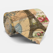 パリフランスヴィンテージ旅行カラフルアートワーク ネクタイ (ロール)