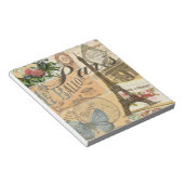 パリフランスヴィンテージ旅行カラフルアートワーク ノートパッド (アングル)