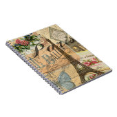 パリフランスヴィンテージ旅行カラフルアートワーク ノートブック (右側)