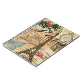 パリフランスヴィンテージ旅行カラフルアートワーク ノートブック (左側)