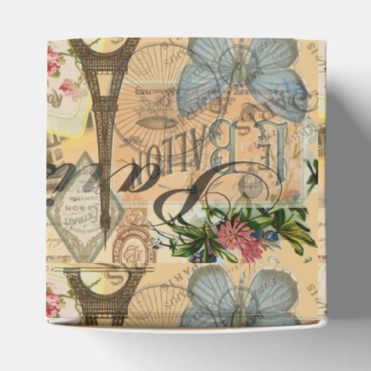 パリフランスヴィンテージ旅行カラフルアートワーク フェイバーボックス (上部)