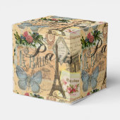 パリフランスヴィンテージ旅行カラフルアートワーク フェイバーボックス (裏面サイド)