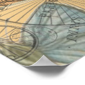 パリフランスヴィンテージ旅行カラフルアートワーク ポスター (角)