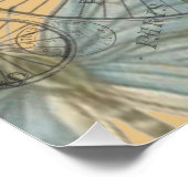 パリフランスヴィンテージ旅行カラフルアートワーク ポスター (コーナー)