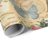 パリフランスヴィンテージ旅行カラフルアートワーク ラッピングペーパー (ロールコーナー)