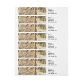 パリフランスヴィンテージ旅行カラフルアートワーク ラップアラウンド宛名ラベル (シート)