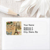 パリフランスヴィンテージ旅行カラフルアートワーク ラベル (インサイチュ)