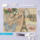 パリフランスヴィンテージ旅行カラフルアートワーク 薄葉紙 (クラフト)