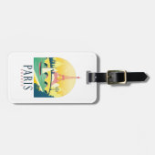 パリフランスヴィンテージ旅行パリ ラゲッジタグ (正面横)